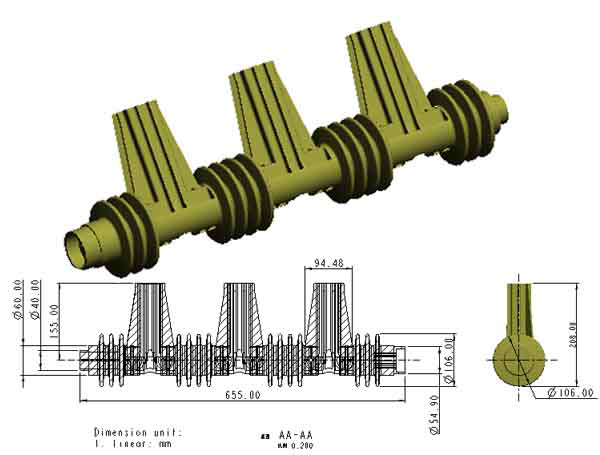 China OEM Haitian Injection Molding Machine Pricelist - Nylon shaft for high voltage electrical switch – Mestech